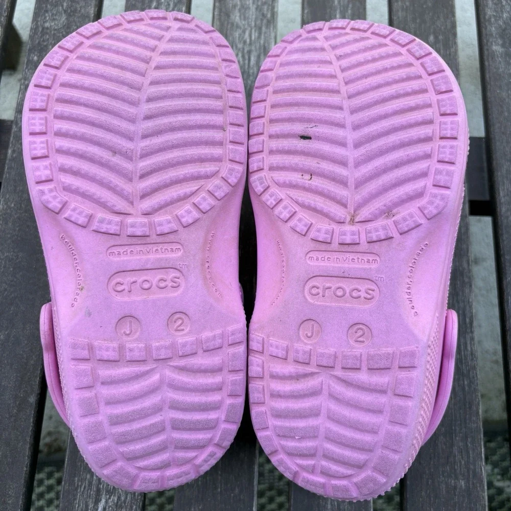 Crocs Kids J2 Pink Classic Clog Barbiecore Lightweight